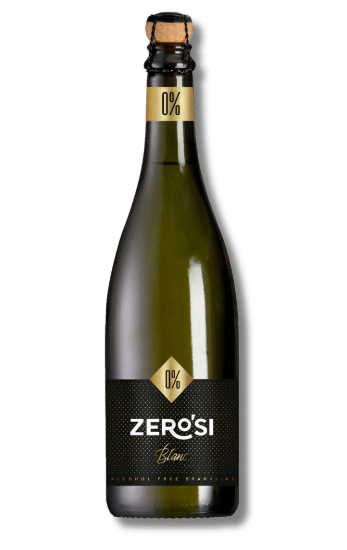 Zero'Si Blanc – eleganckie wino musujące bezalkoholowe 0%, premium NoLo do celebracji bez alkoholu